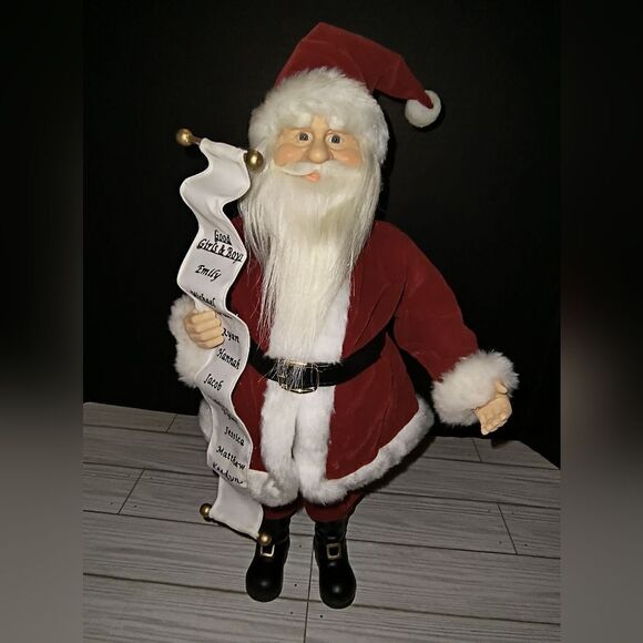 Celebrate It Christmas Holiday Treasured Santa With Good Boys & Girls List Decor - Picture 7 of 11